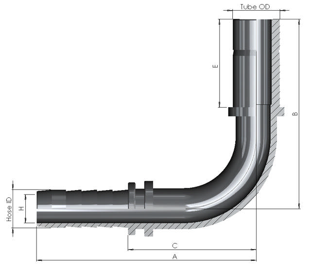 Hose End x Standpipe 90° Metric