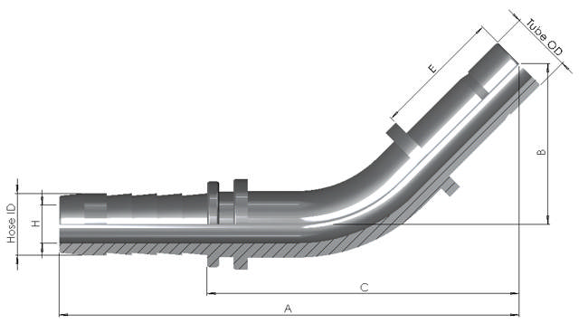Hose End x Standpipe 45° Imperial