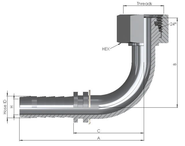 Hose End x DKO-S Female 90°