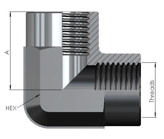 BSP Female/Female Fixed Elbow 90°  15K