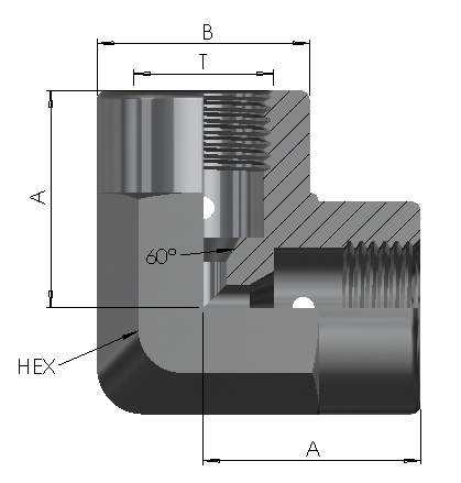 Medium Pressure Female Elbow 90°  20K