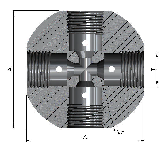 Medium Pressure Female Cross 20K