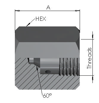 Medium Pressure Female Cap 20K