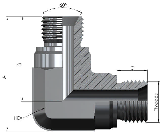 BSP Male/Male Elbow 90°  6K