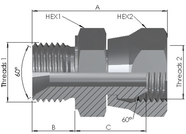 BSP Male/Female Swivel 6K