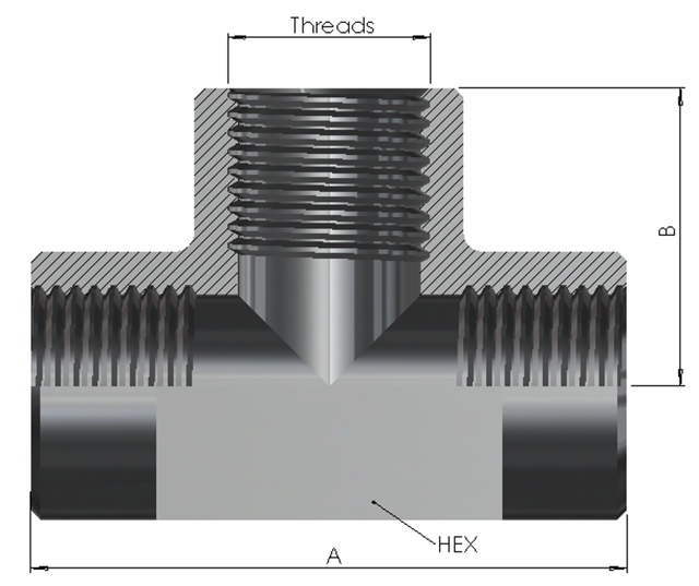 BSP Female Fixed Tee 15K