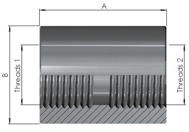 BSP Female/Female Fixed Weld Collar 6K