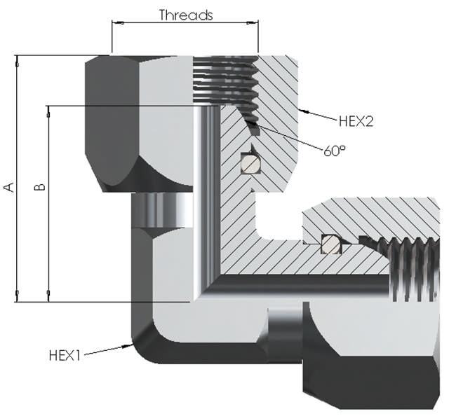 BSP Female/Female Swivel Elbow 90°  10K