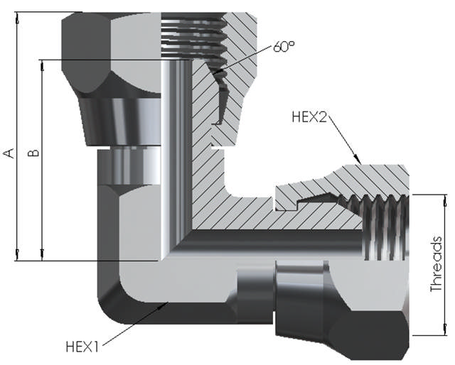BSP Female/Female Swivel Elbow 90°  6K