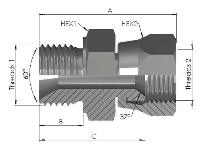 BSP Male/JIC Female Swivel 6K