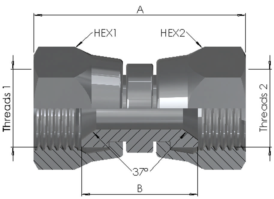 JIC Female/Female Swivel 6K