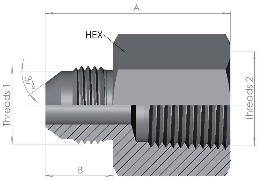 JIC Male/NPT Female 6K