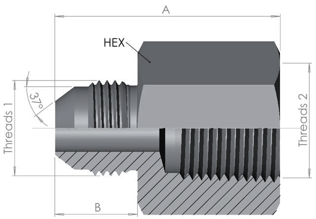 JIC Male/NPT Female 6K