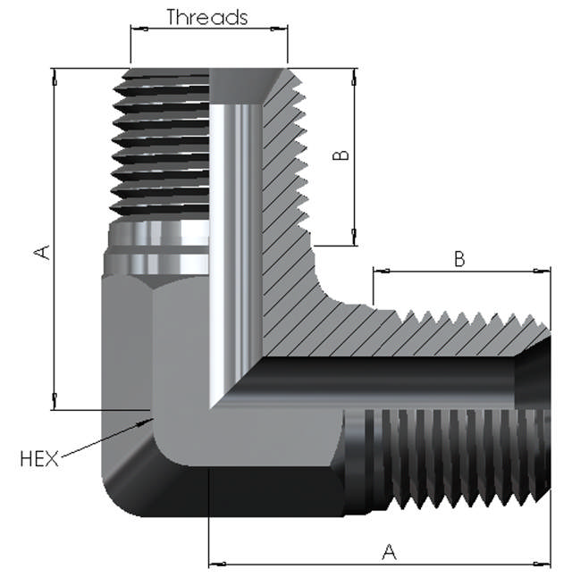 NPT Male/Male Elbow 90°  10K