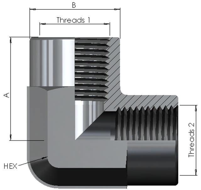 NPT Female/Female Elbow 90°  15K