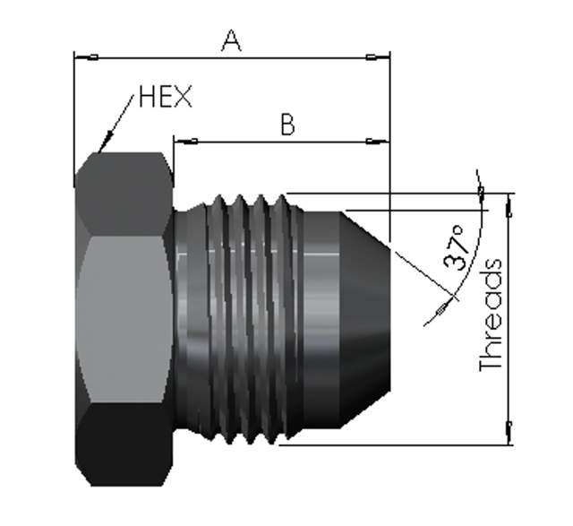 JIC Male Hex Plug <15K