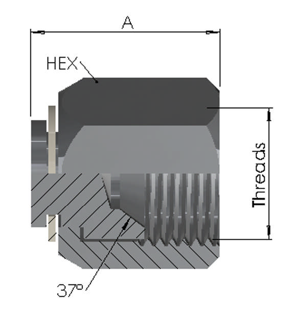 JIC Female Swivel Cap 6K