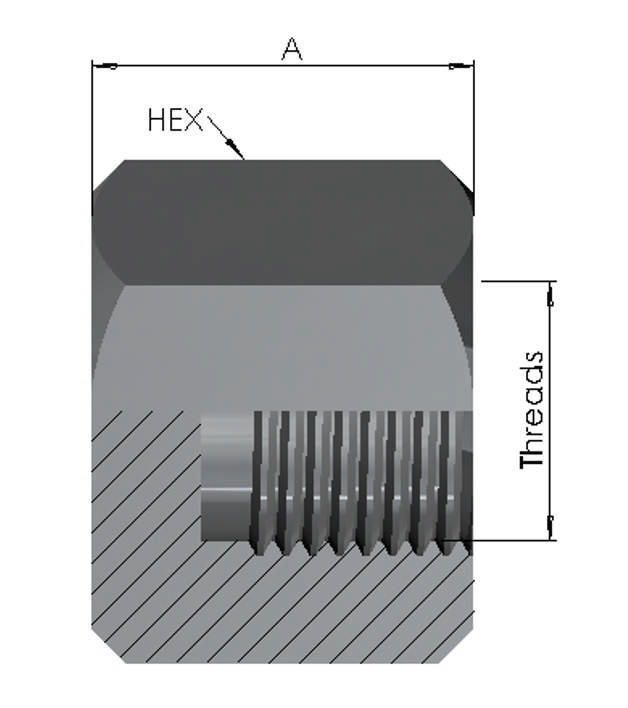 BSP Female Fixed Cap 10K