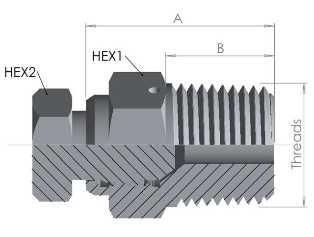 NPT Male Hex Safety Bleed Plug <15K