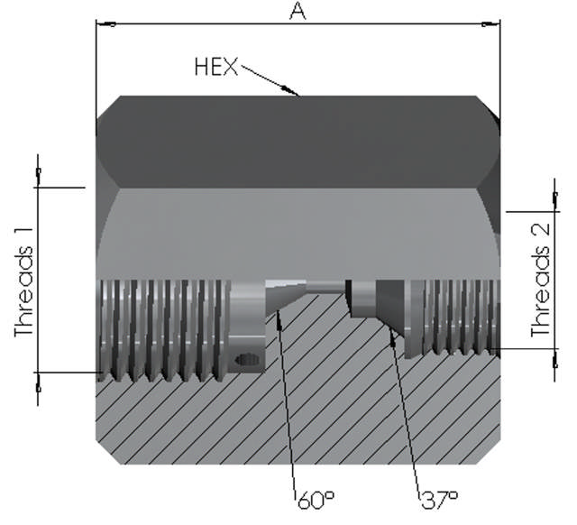 High Pressure Female x JIC Female Fixed 15K