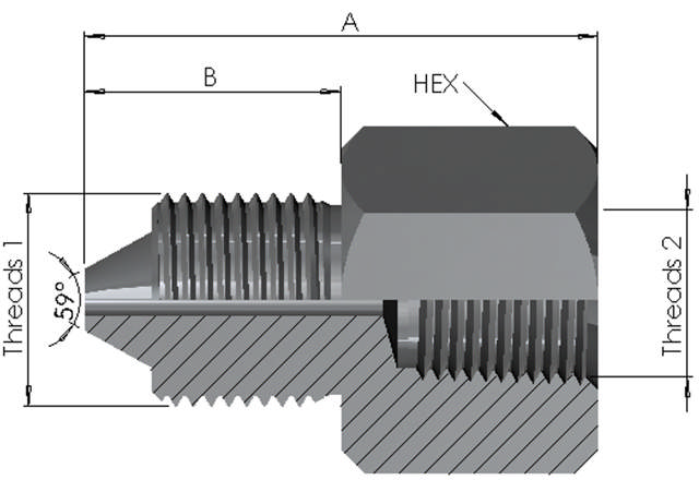 High Pressure Male x NPT Female 15K