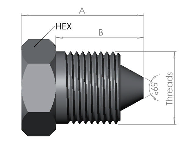 High Pressure Male Fixed Plug 60K