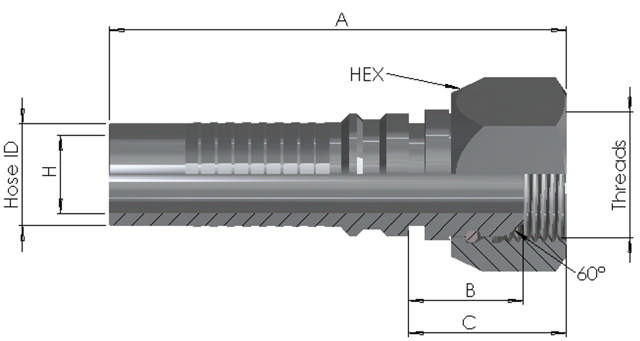 Interlock Hose End x BSP Female