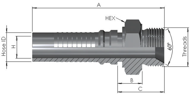 Interlock Hose End x BSP Male