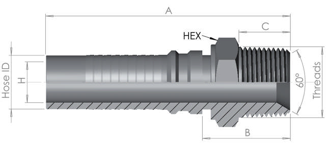 Interlock Hose End x NPT Male