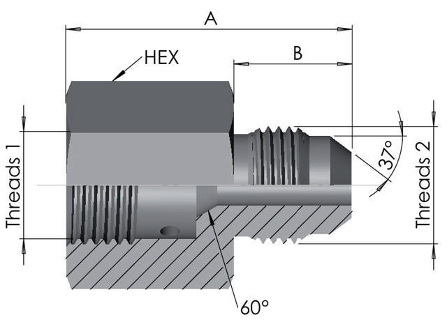 Medium Pressure Female x JIC Male 15K