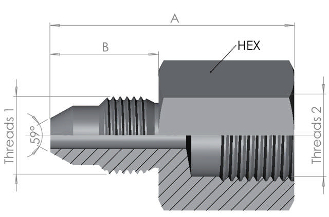 Medium Pressure Male x BSP Female Fixed 15K