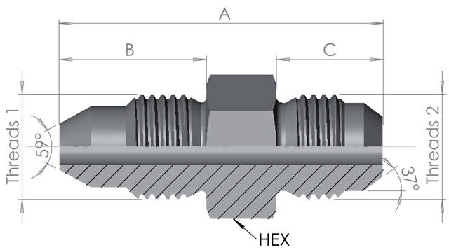 Medium Pressure Male x JIC Male 15K