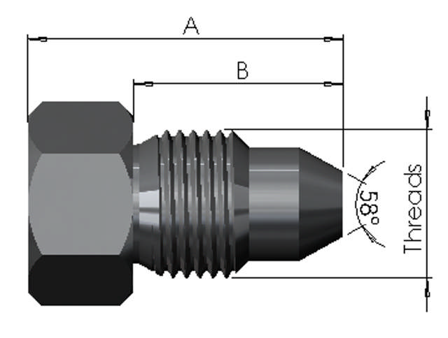 Medium Pressure Male Fixed Plug 20K